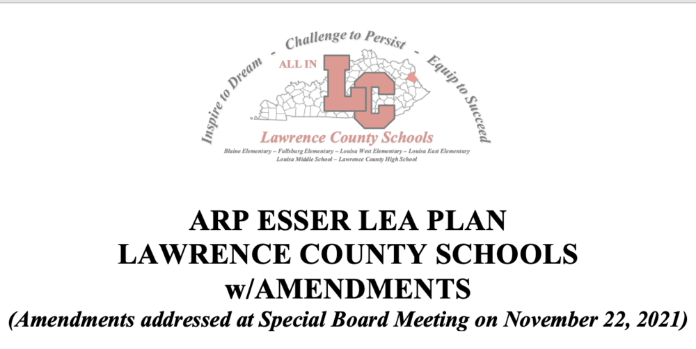 LC Schools' ARP ESSER LEA Plan and Budget