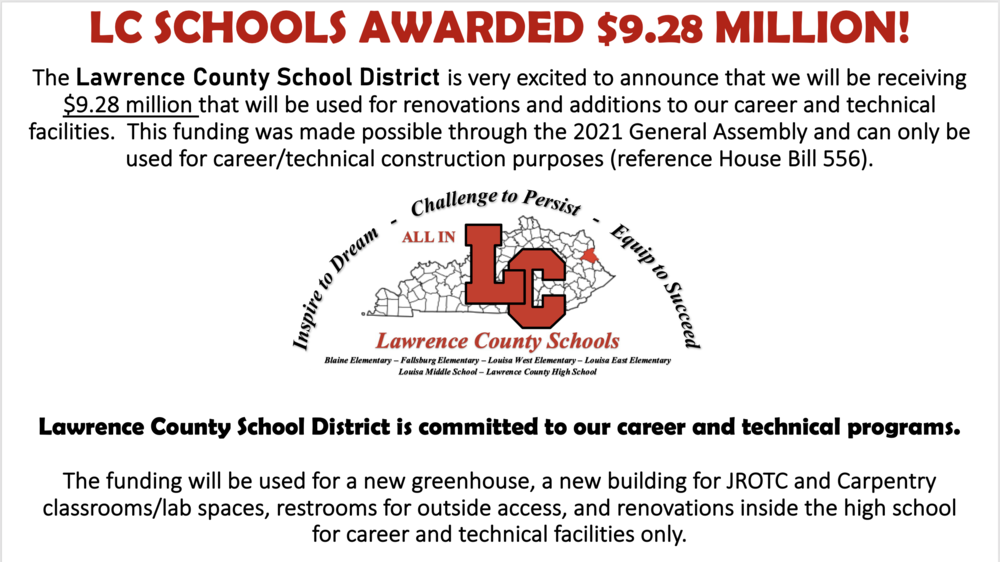 LC Schools Awarded $9.28 Million